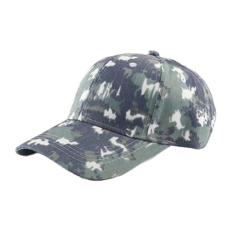 Tie-dyed street-coloured shade hats