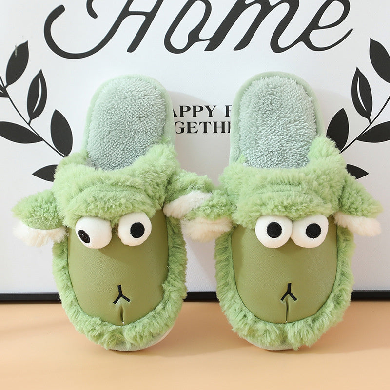 Cotton slippers at home warm anti - slip