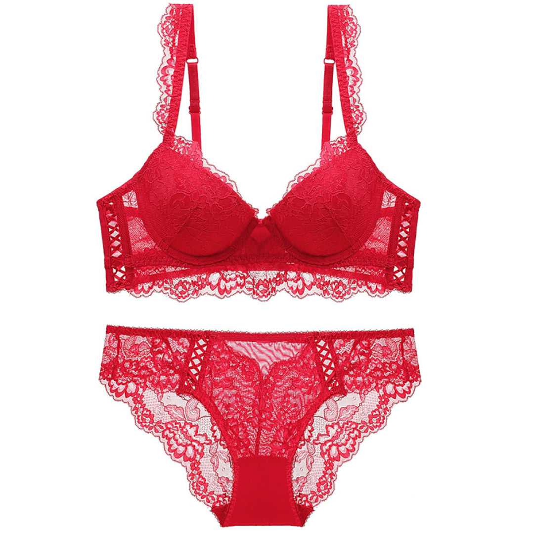 Women Lace Push-up Bra Set
