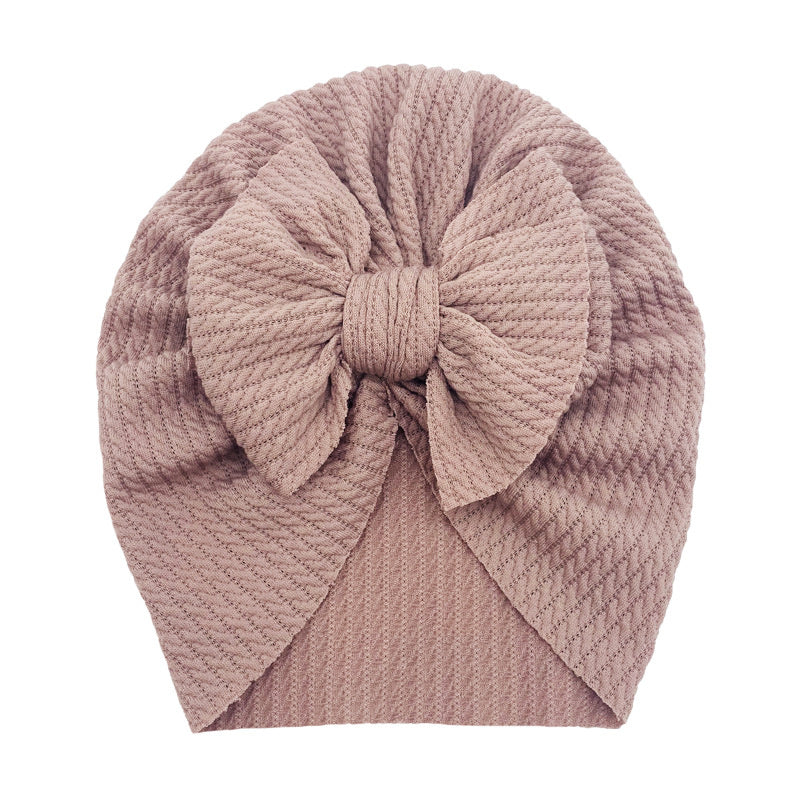 New double-layer bowknot baby hat