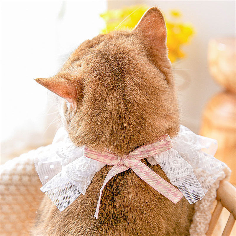 Pet Lace Bell Bow Collar