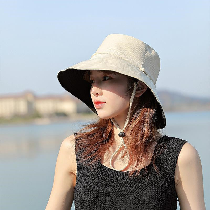 Stylish double sided fisherman hat with large eaves for sun shading