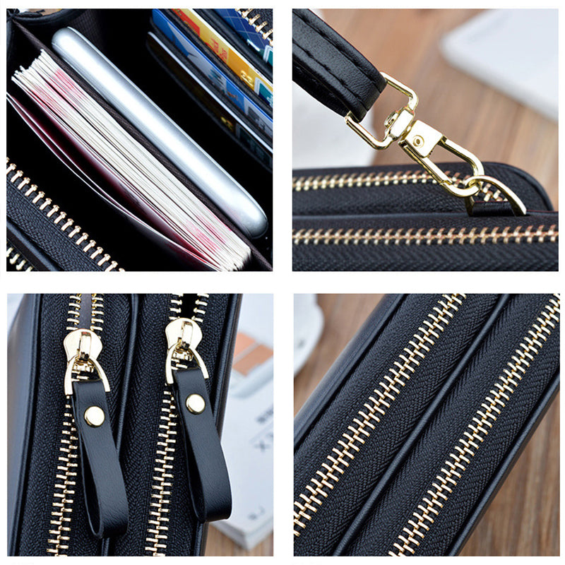 Fashion Soft Leather Zipper Wallet
