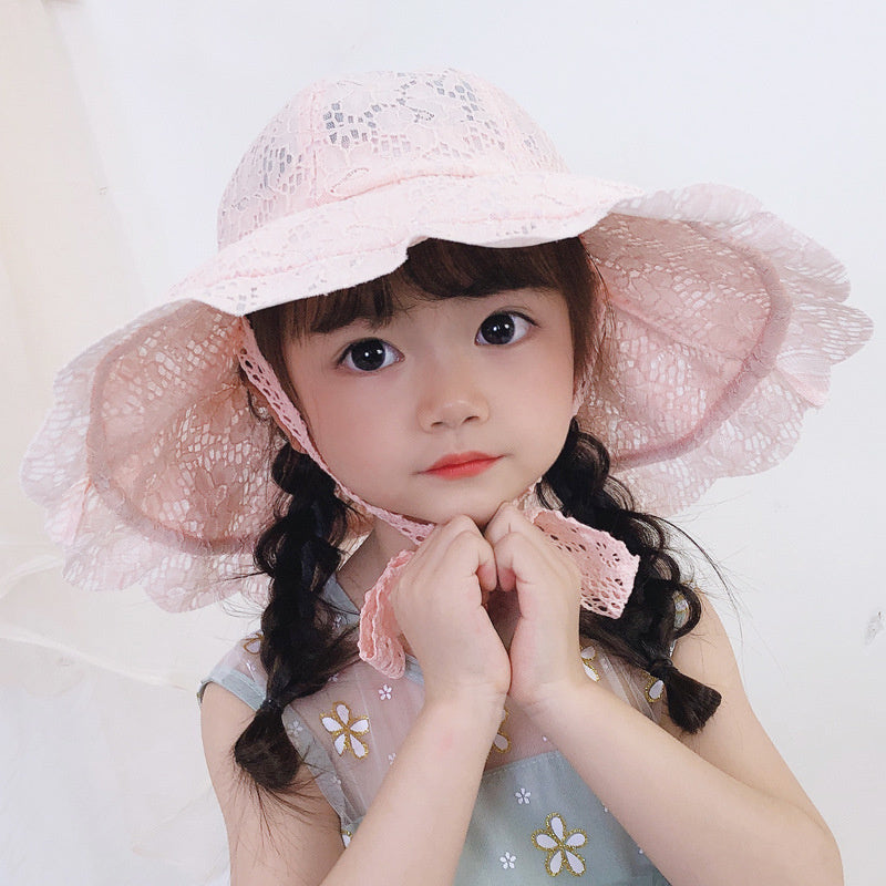 Lace Bow Family Breathable Sunscreen Beach Hat