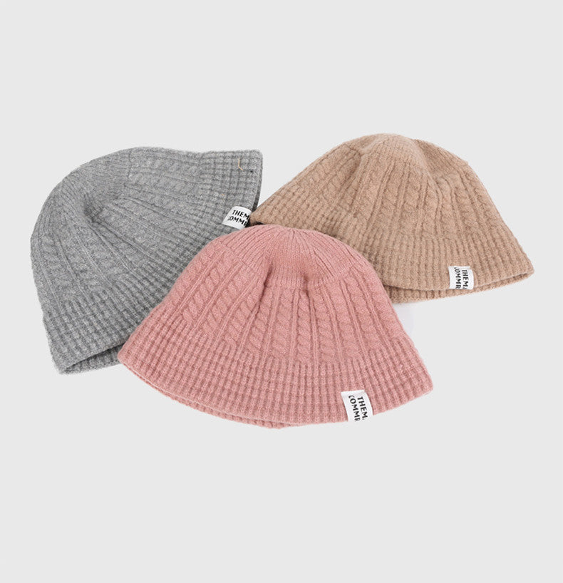 All-match winter knit ear-protection hat for warmth