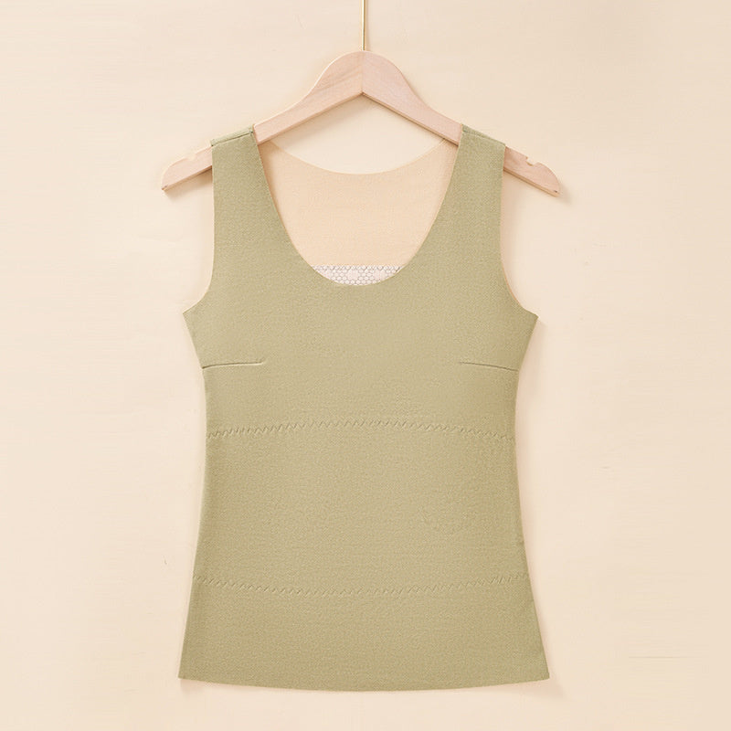 Thermal Shirt Women Sleeveless Elastic Vest Thermal Tank Top Warm Underwear