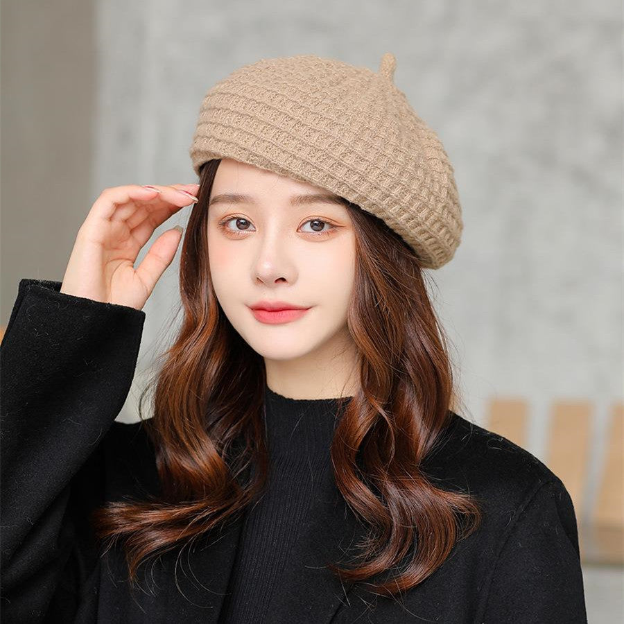 Solid Color Knitted Beret