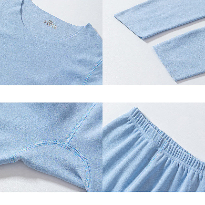 Traceless Round Collar Warm Suit For Boys And Girls