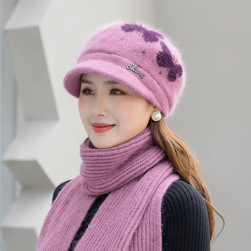 Stylish Solid Color Elegant Thickening Warm Knit Hat