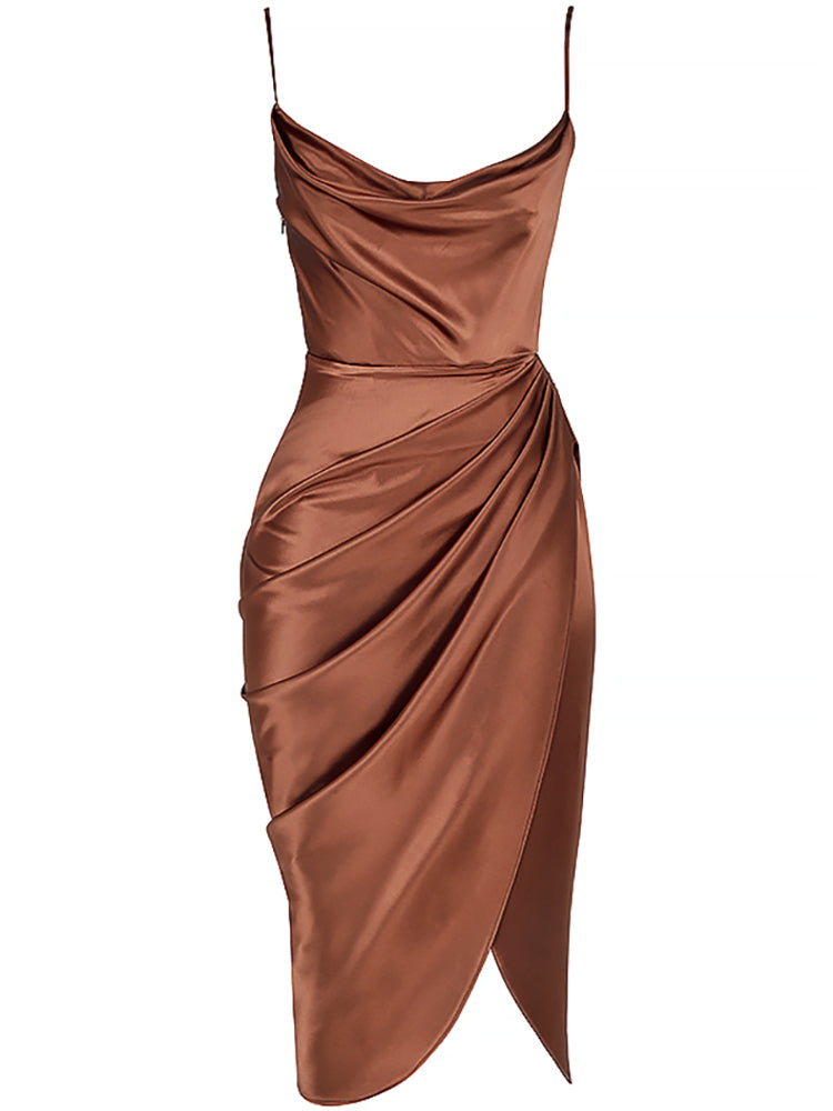 Sexy High Slit Long Skirt Ladies Style Evening Dress