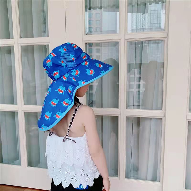 Summer sunshade neck beach hat