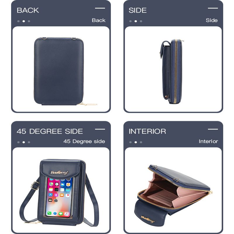 Mini Lady Transparent Touch Screen Mobile Bag