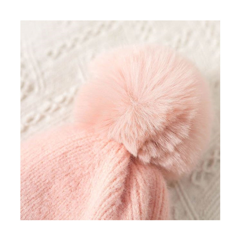 Windproof Wool Ball Knitted Hat