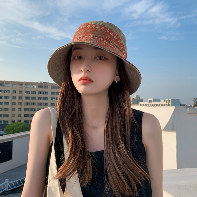 Elegant wind sunscreen Korean fisherman hat