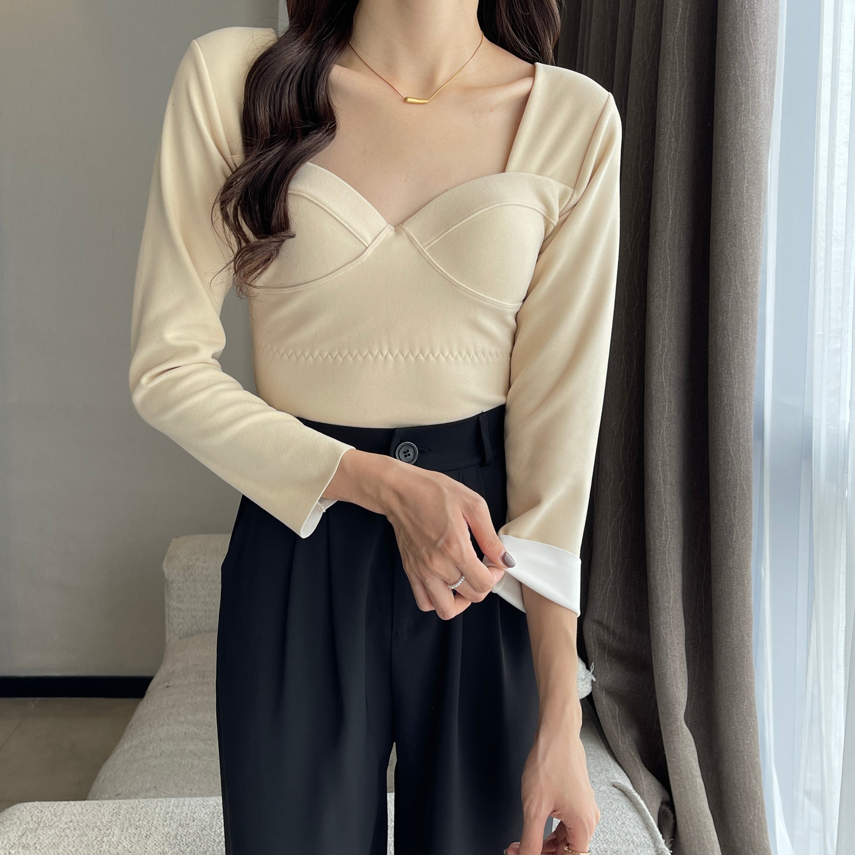 Seamless Thermal Underwear With Chest Pad