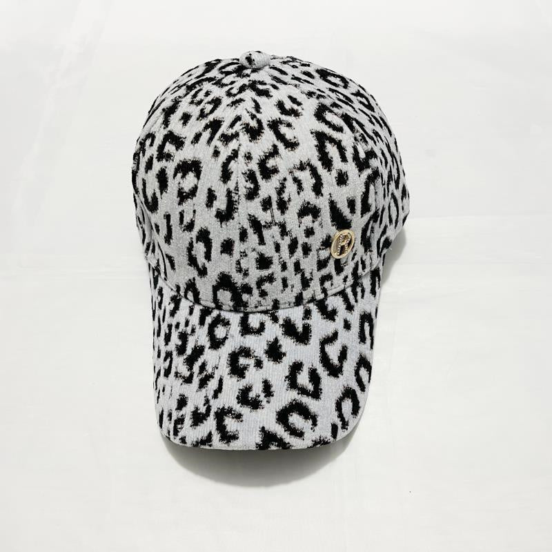 Leopard Print Plush Fall/Winter Cap