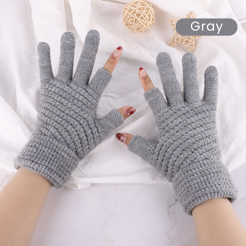 Winter Warm Office Knitting Gloves