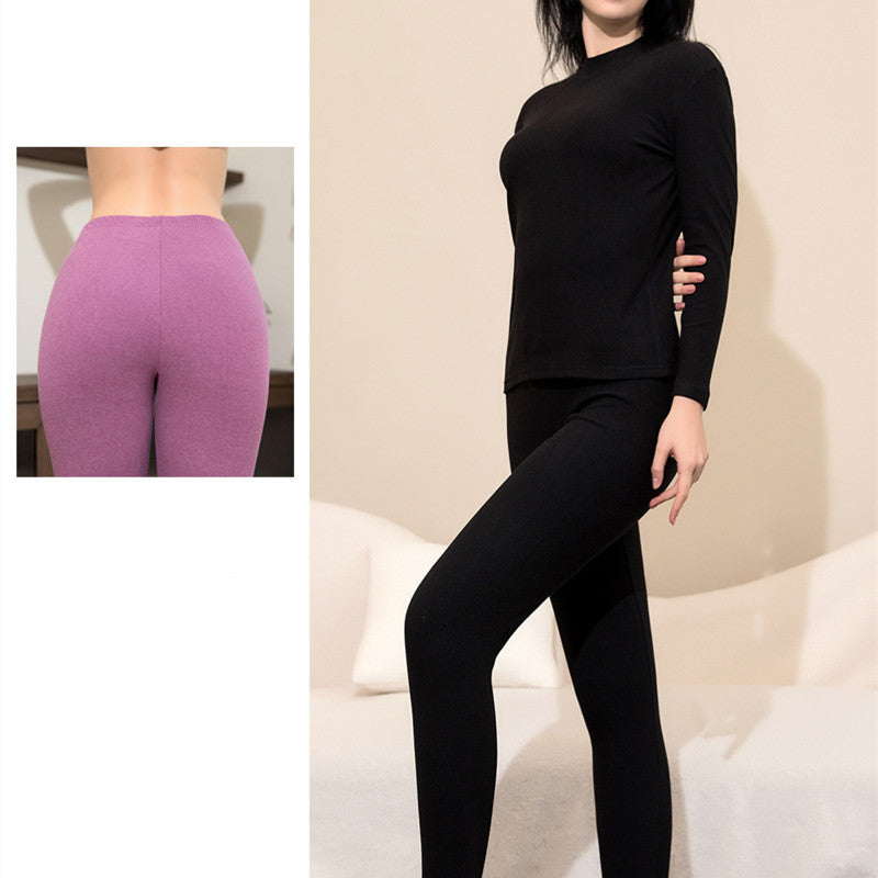 Half High Collar Long Sleeve Thermal Underwear For Couples