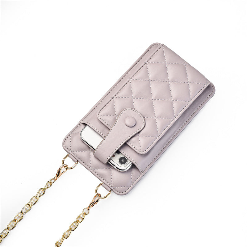 Fashion Lingge Multi-Card Zipper Coin Purse
