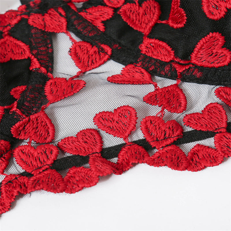 Large Size Lace Perspective Sexy Lingerie Set To 4XL