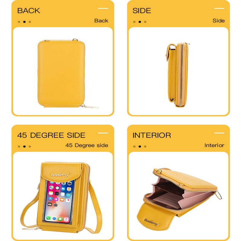 Mini Lady Transparent Touch Screen Mobile Bag