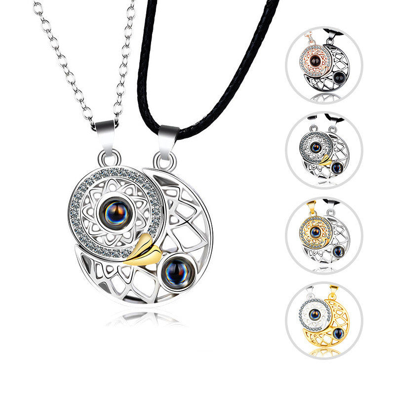 2 PCS / Set Sun Moon Necklaces for Lovers