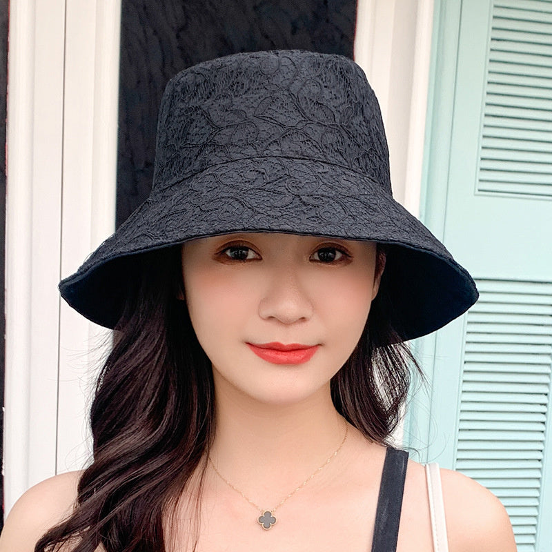 Fashion Lace Embroidered Pot Hat