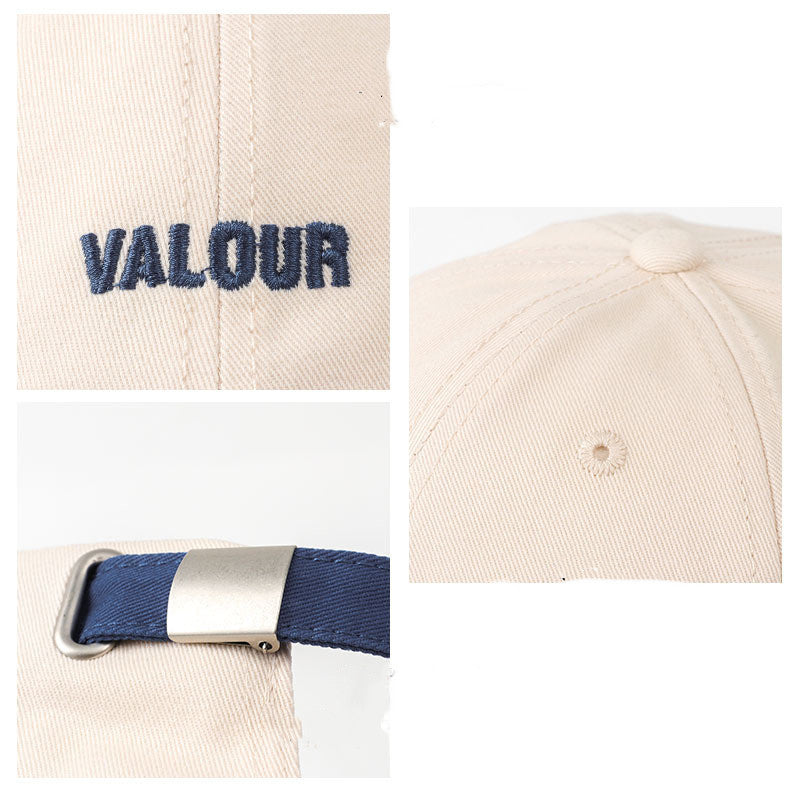 VAL Soft Crown Color Embroidery Sun Shade Cap