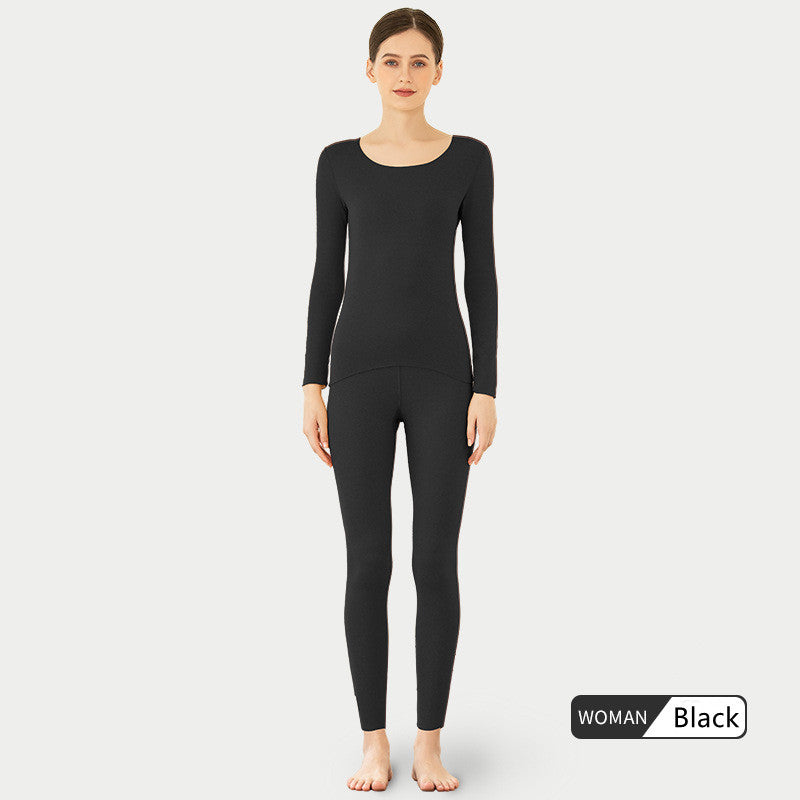 Non-marking Round Neck Long Sleeve Thermal Underwear For Couples