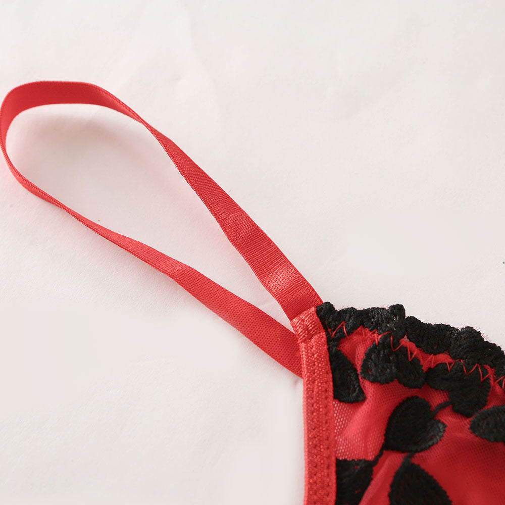 Embroidered Sexy Teenage Lingerie Set