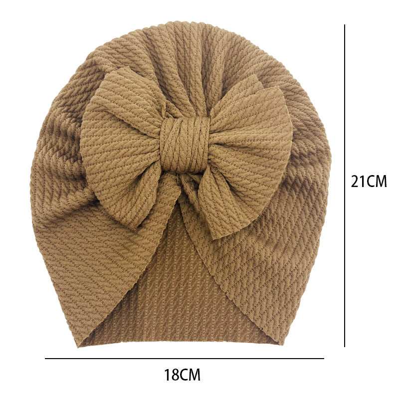 New double-layer bowknot baby hat