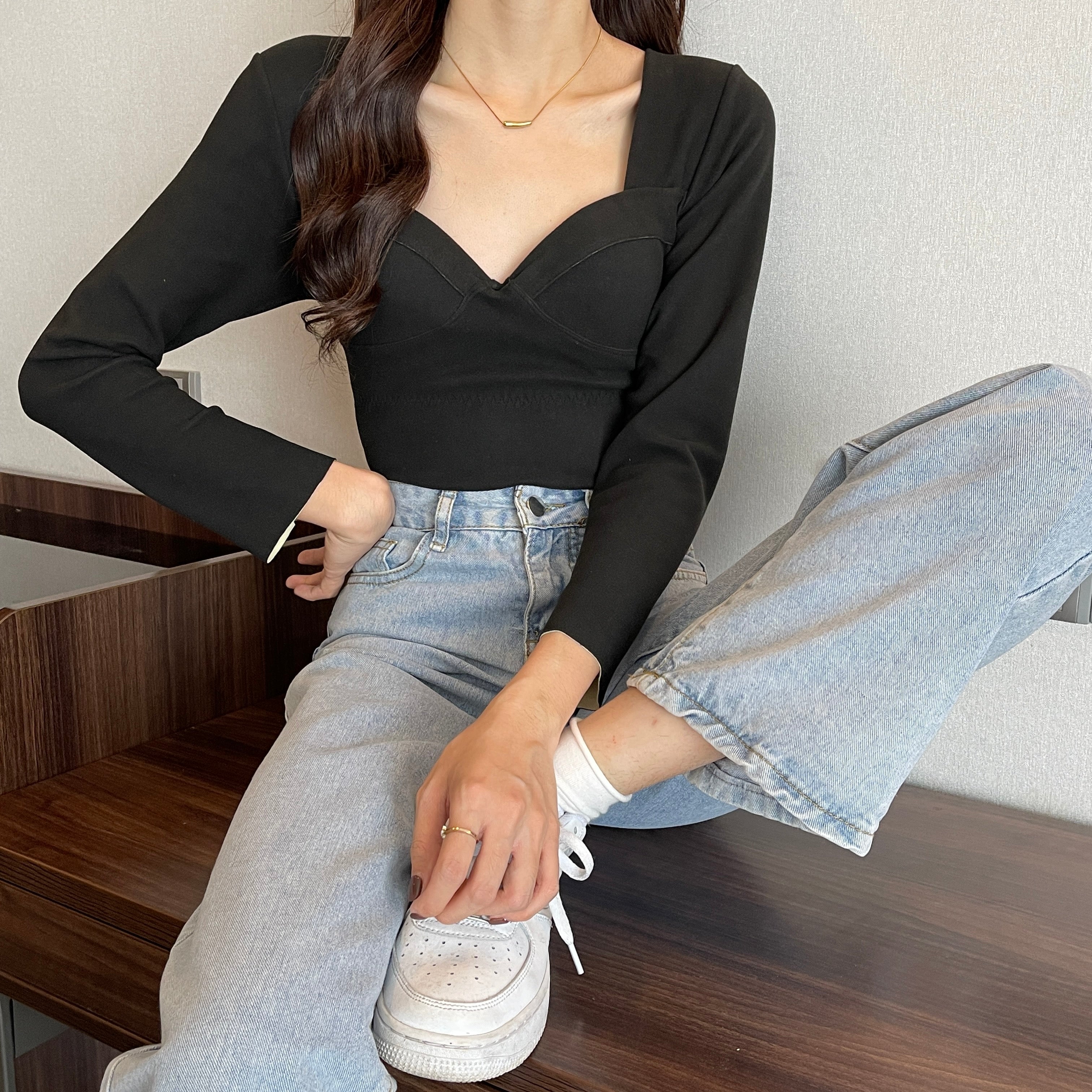 Seamless Thermal Underwear With Chest Pad