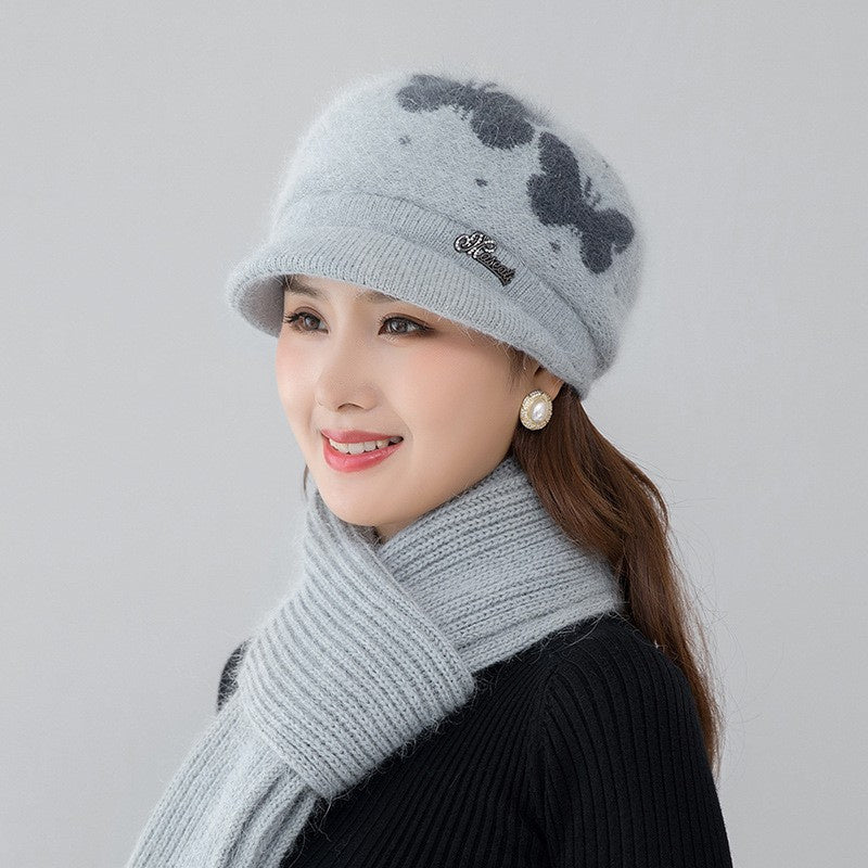 Stylish Solid Color Elegant Thickening Warm Knit Hat