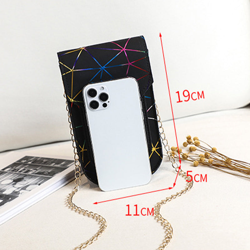 Fashion Chain Rhombus Printed Shoulder Mini Bag