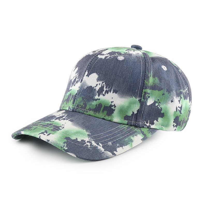 Tie-dyed street-coloured shade hats