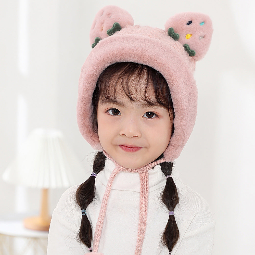 Two-piece Strawberry Ear Scarf