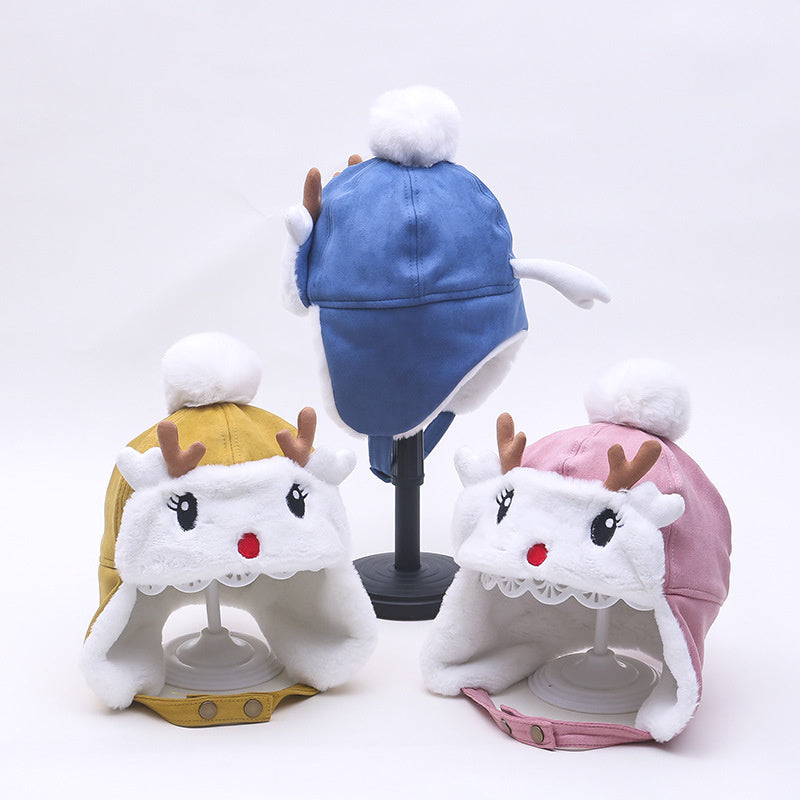 Windproof and fleece warm ear caps for boys and girls