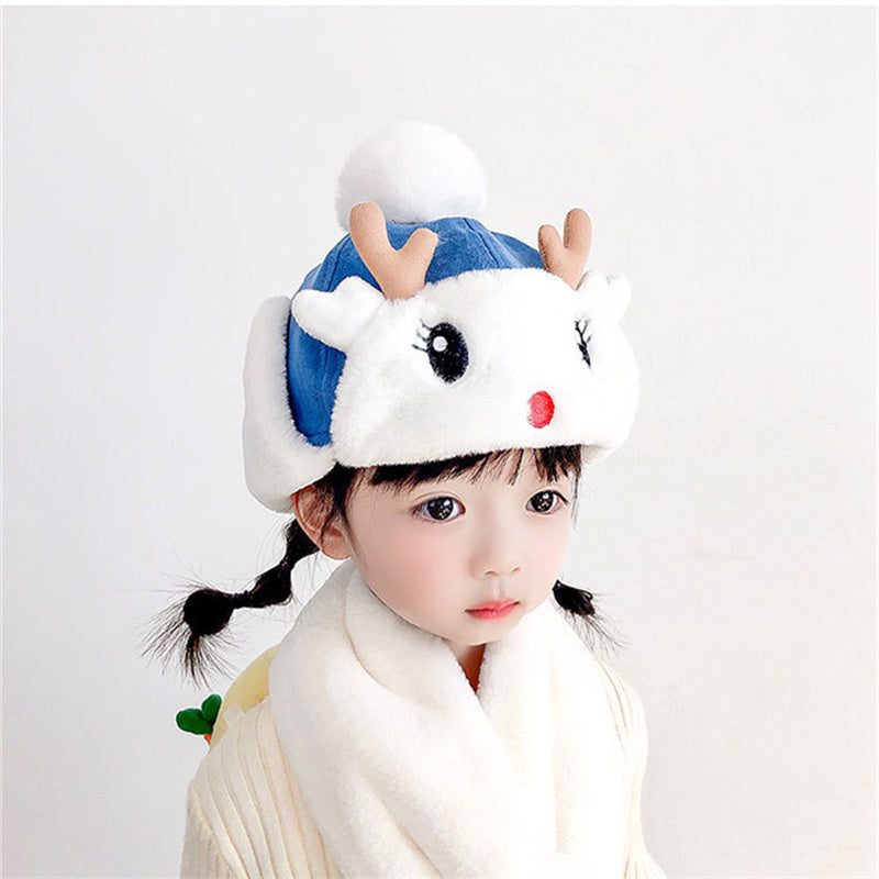 Windproof and fleece warm ear caps for boys and girls