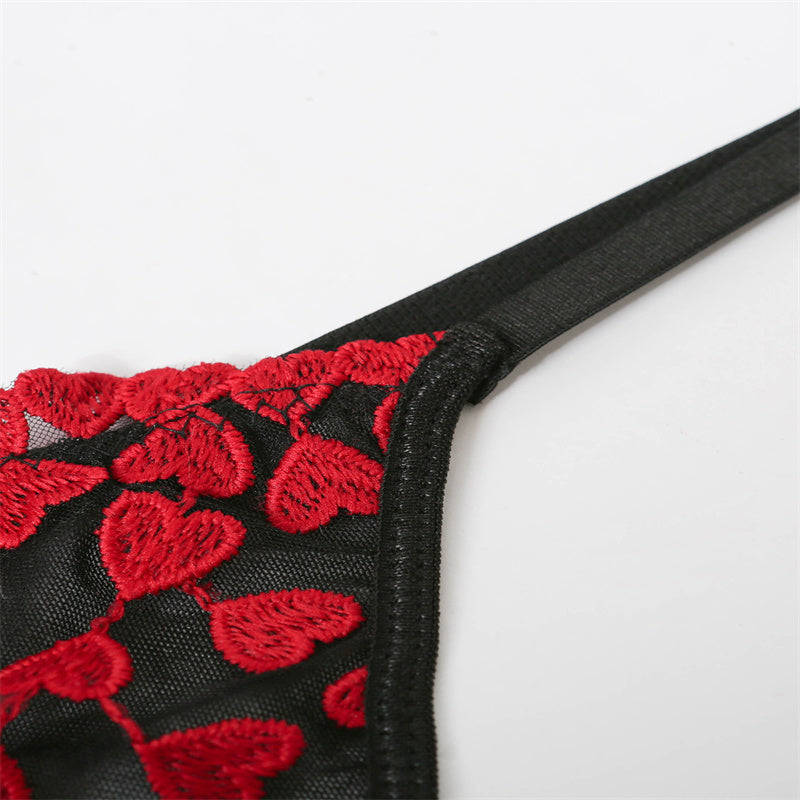 Large Size Lace Perspective Sexy Lingerie Set To 4XL