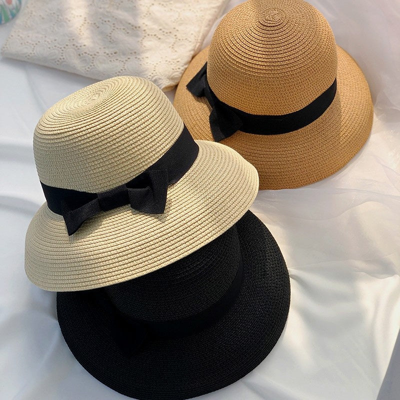 Hepburn bow beach hat for sun protection