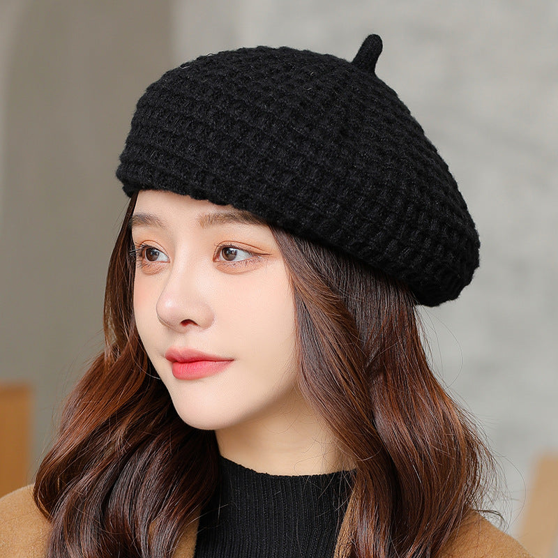 Solid Color Knitted Beret