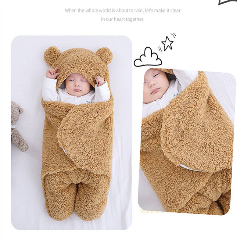 Infant  Winter Fleece Sleeping Bag Newborn Thicker Sleep Sack for Baby