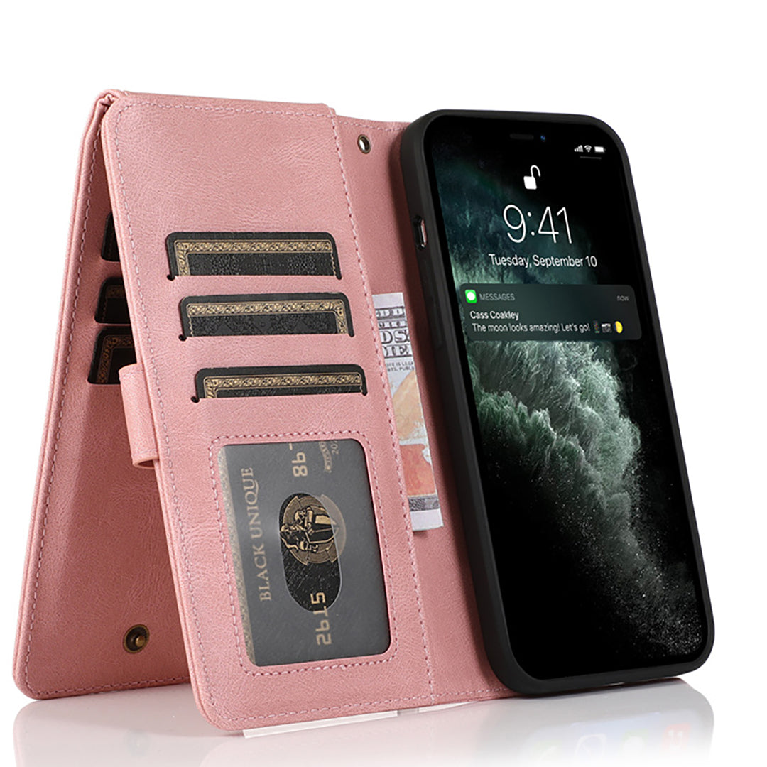 Ziibras™ Stylish Solid Color Leather Wallet for iPhone 13 &12