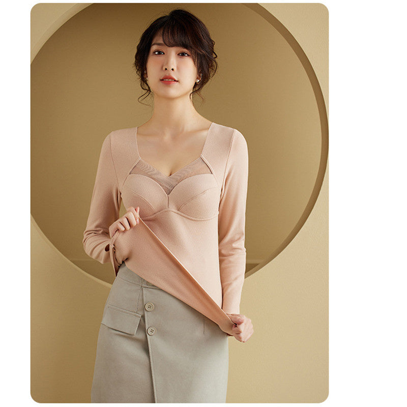 Non-marking Thermal Underwear Women's Heating Base Tops