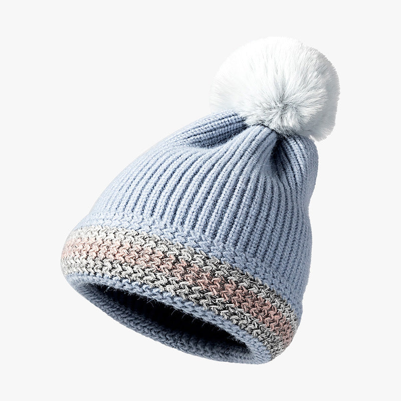 Winter Outdoor Striped Jacquard Warm Knit Hat