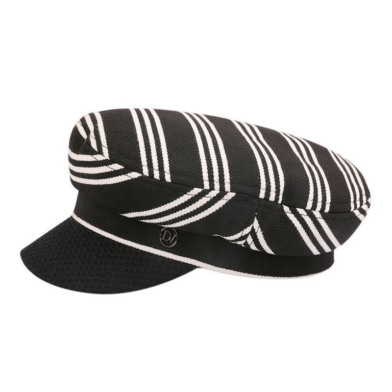 Spring Lndividual Style Striped Beret