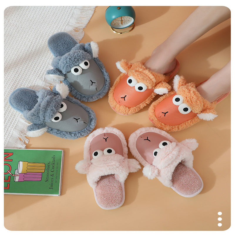 Cotton slippers at home warm anti - slip