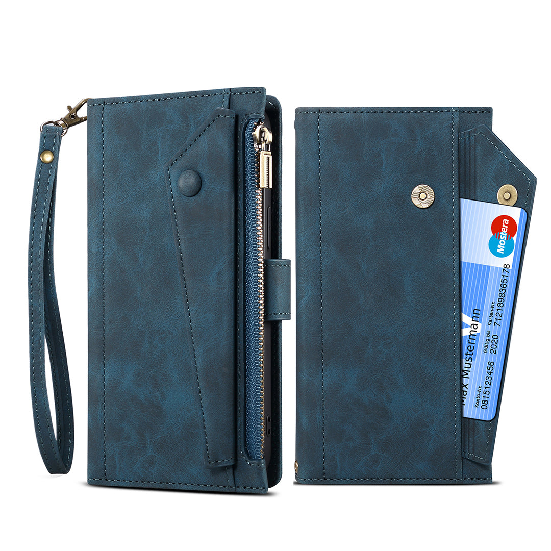 Leather Sitch Wallet Case For iPhone