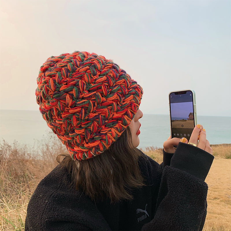 Colorblock Knitted Hat