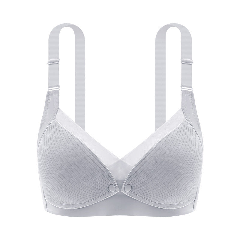 Front Closed Seamless Cotton Breast-Feeding Bra